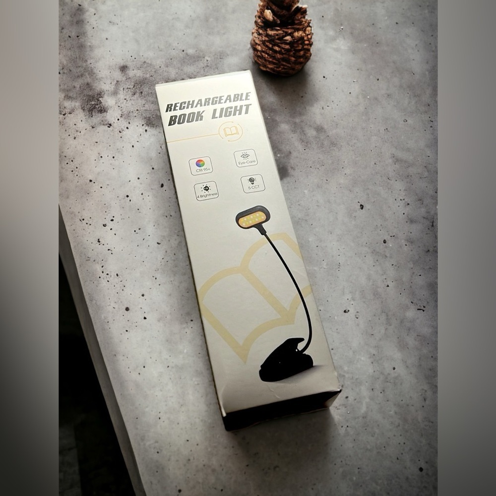 NIB Rechargeable Book Light with Clamp and eye care